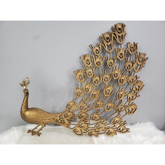 VTG MCM BURWOOD PEACOCK MODERN MID CENTURY 4411 WALL HANGING Hollywood Regency - Picture 1 of 9